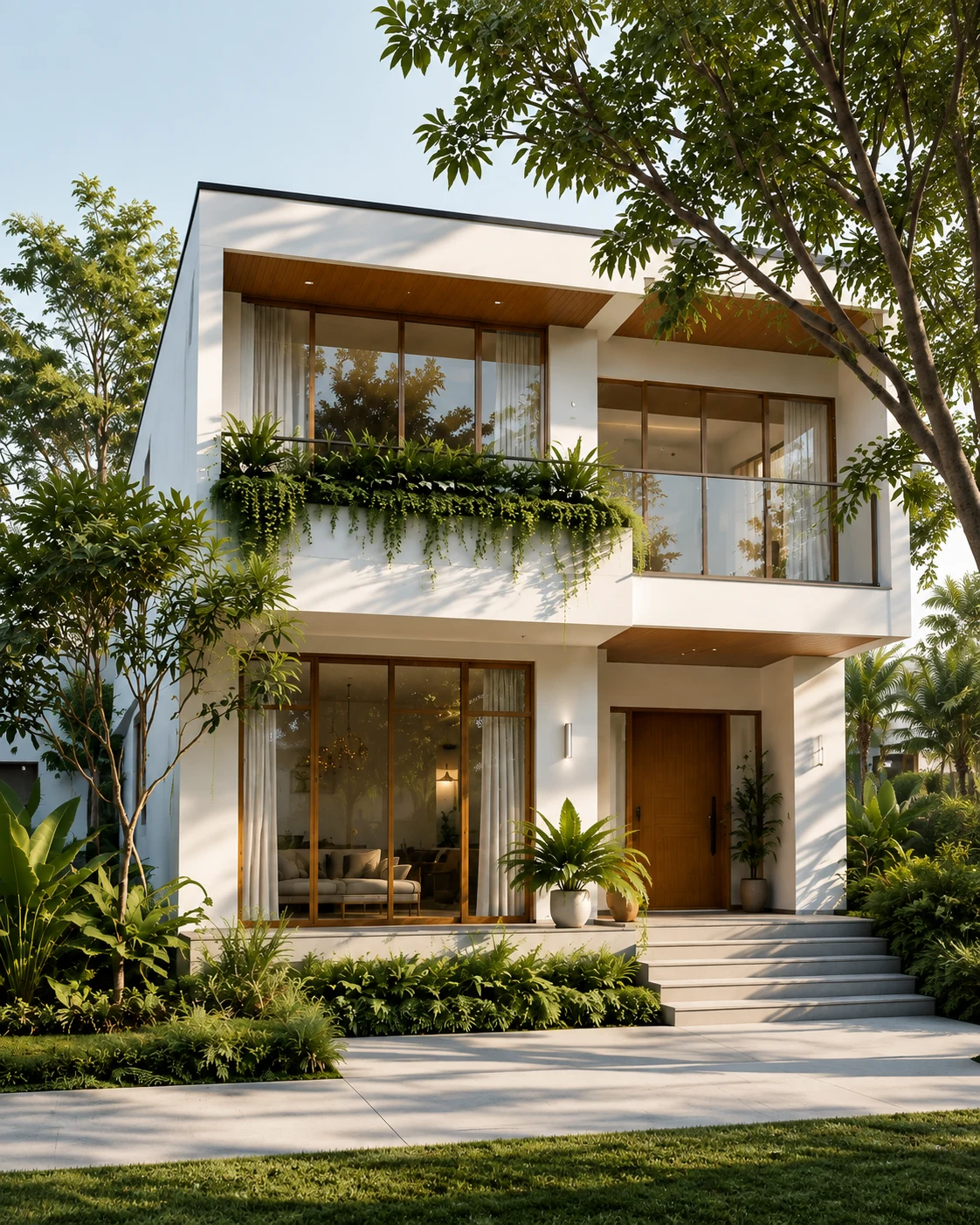 Biệt thự hiện đại với vườn cây xanh